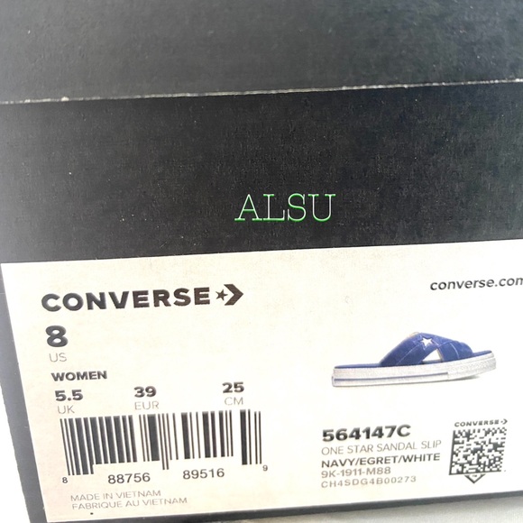 Converse One Star Sandal Slides Sip Navy Suede Women’s Sizes 564147C - Picture 12 of 12
